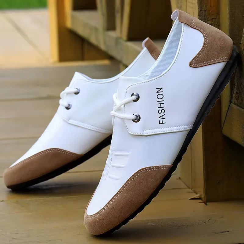 CHAUSSURES EN CUIR BLANC À ENFILER 2026-MG